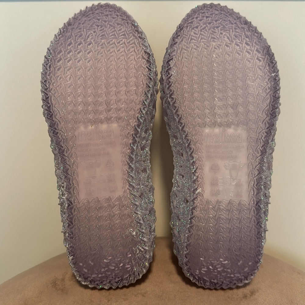 Stunning Melissa Campana flats in iridescent white detail. - Picture 4 of 11